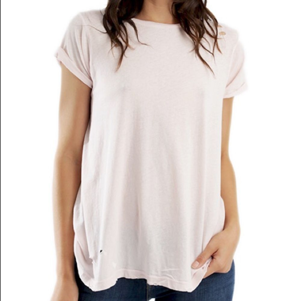 NWT Wildfox Destroyed Heights T Shirt Pink